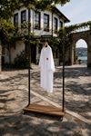 Kadın beyaz kalp detaylı oversize kısa kol T-shirt
