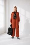 Kadın oversize gömlek pantolon ikili tesettür takım TG014