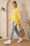 Kadın oversize fiyonk detaylı sweat tunik TG013