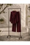 Kadın fırfır detaylı kuşaklı tunik bol paça pantolon ikili tesettür takım TG021
