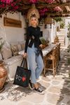 Tokalı büzgü detaylı uzun kollu kadın bluz DKMRS011